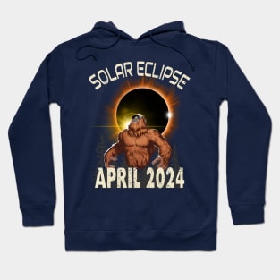 Funny Solar Eclipse 2024 Bigfoot Sasquatch Design Hoodie